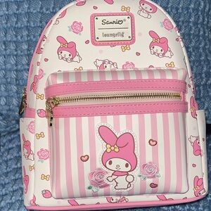 Loungefly Pink and White My Melody Backpack